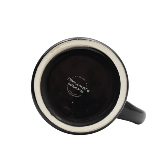 Terramoto Black with White Polka Dot Ceramic Pitcher 20 fl oz - Picture 5 of 7